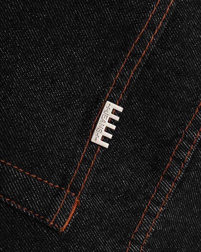 Distressed Embroidered Jeans
