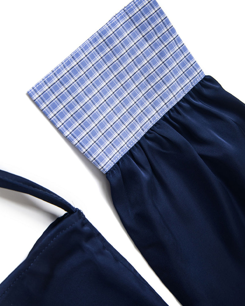 Plaid patchwork long sleeves (women's)