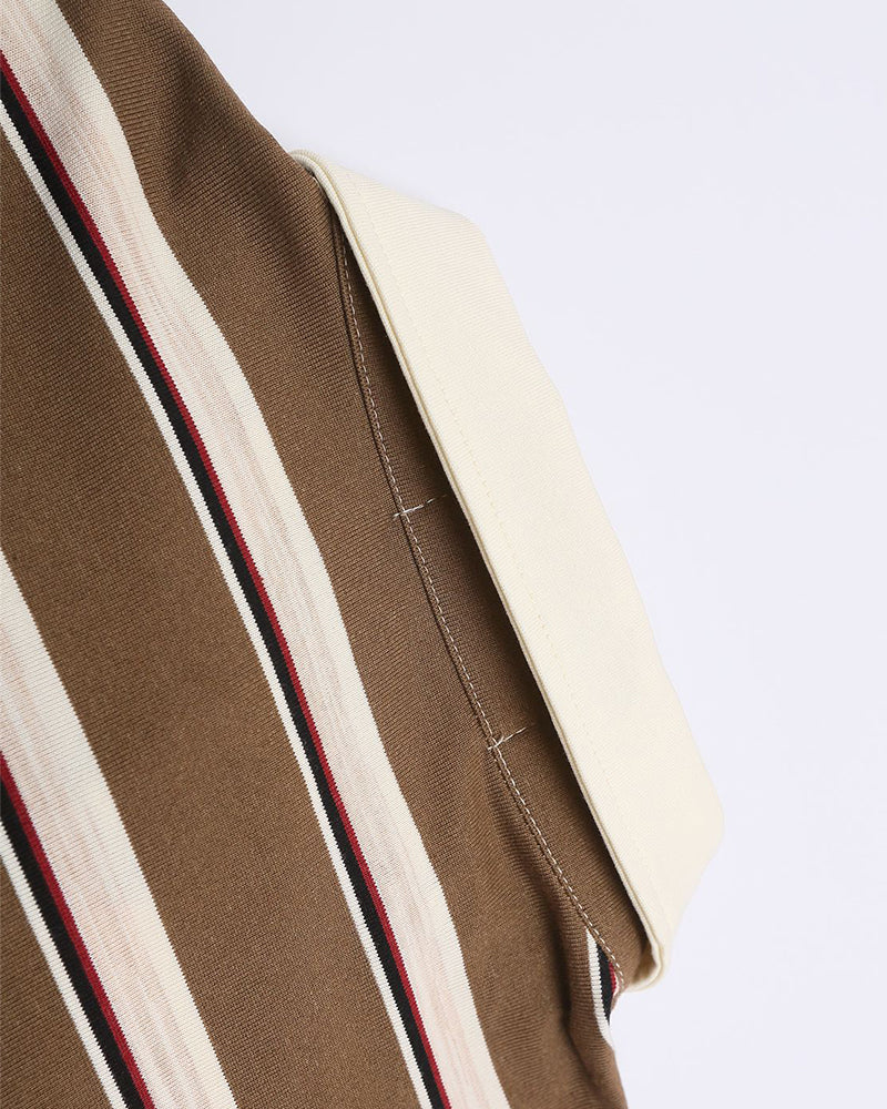 레트로 자수 스트라이프 반팔