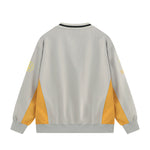 Retro contrast patchwork sweatshirt