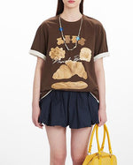 귀여운 프린트 커플 반팔