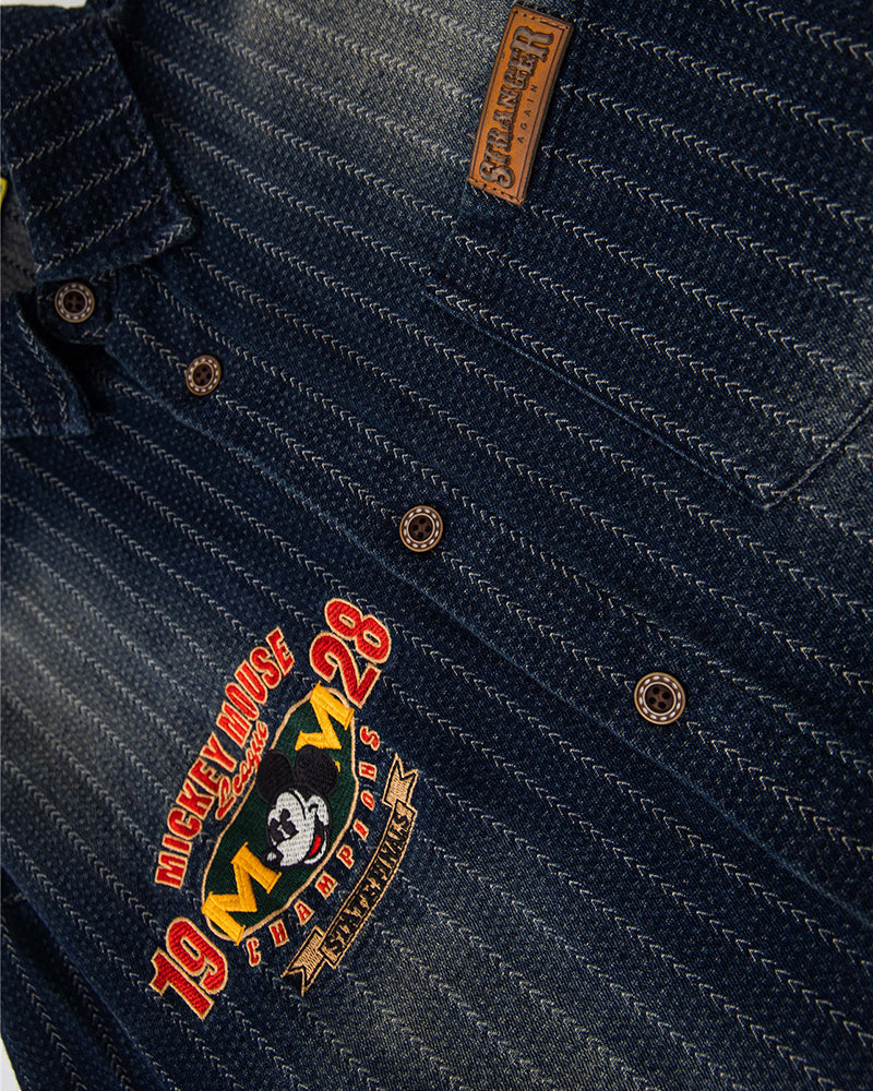 復古水洗牛仔襯衫