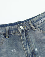 Ink-splashed casual jeans