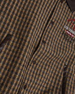 Retro color-blocked lapel coat