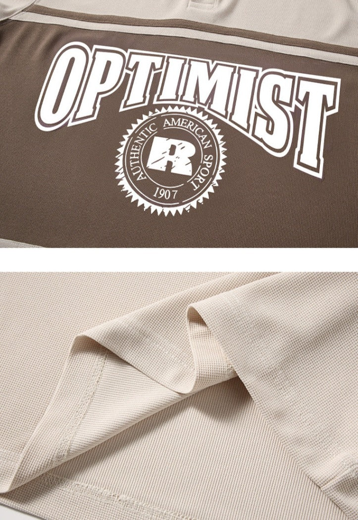 American retro letter print short sleeves