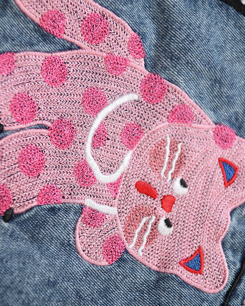 빈티지 패치워크 데님 재킷