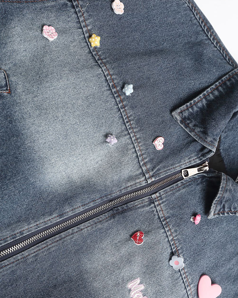 Vintage Heart Denim Jacket