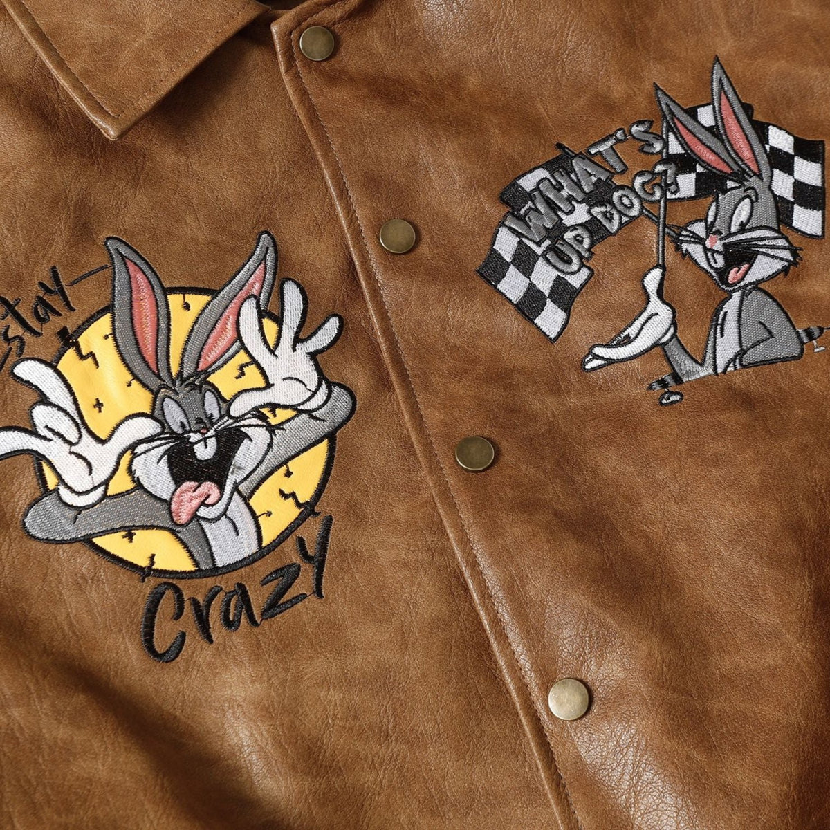 Cartoon embroidery padded jacket