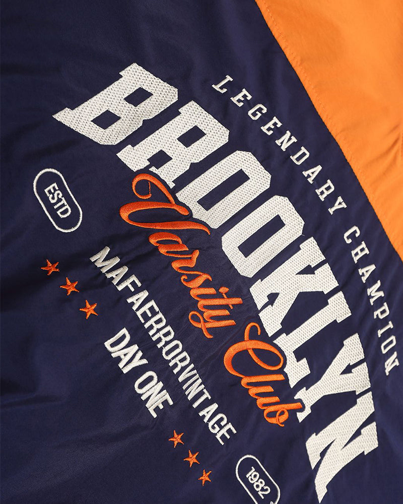 復古撞色拼接衛衣