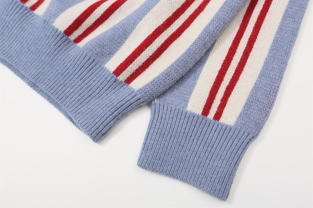 Fun cat lapel sweater