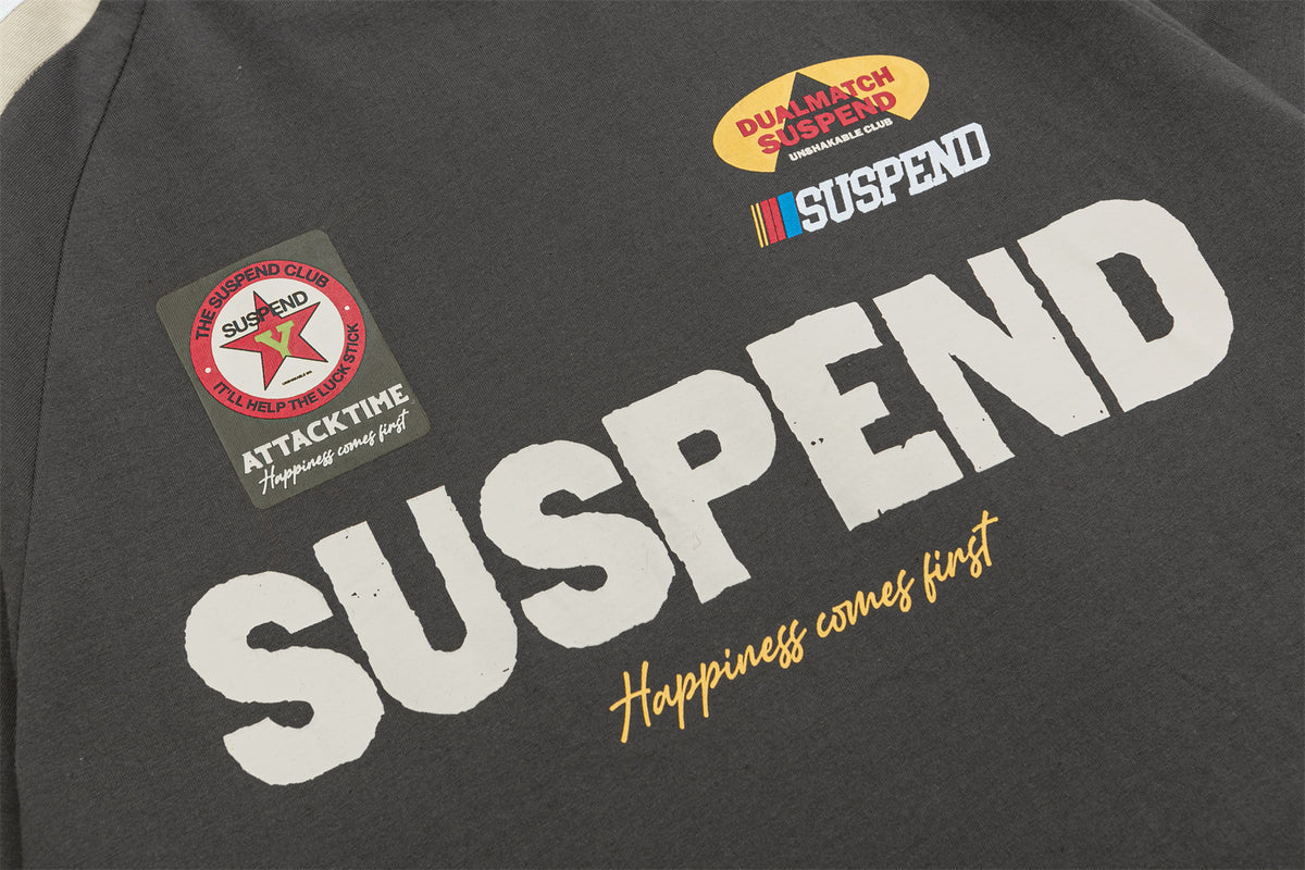 레트로한 배색 패치워크 반소매