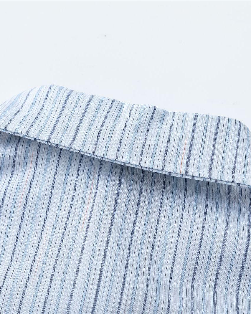 Striped short-sleeved shirt
