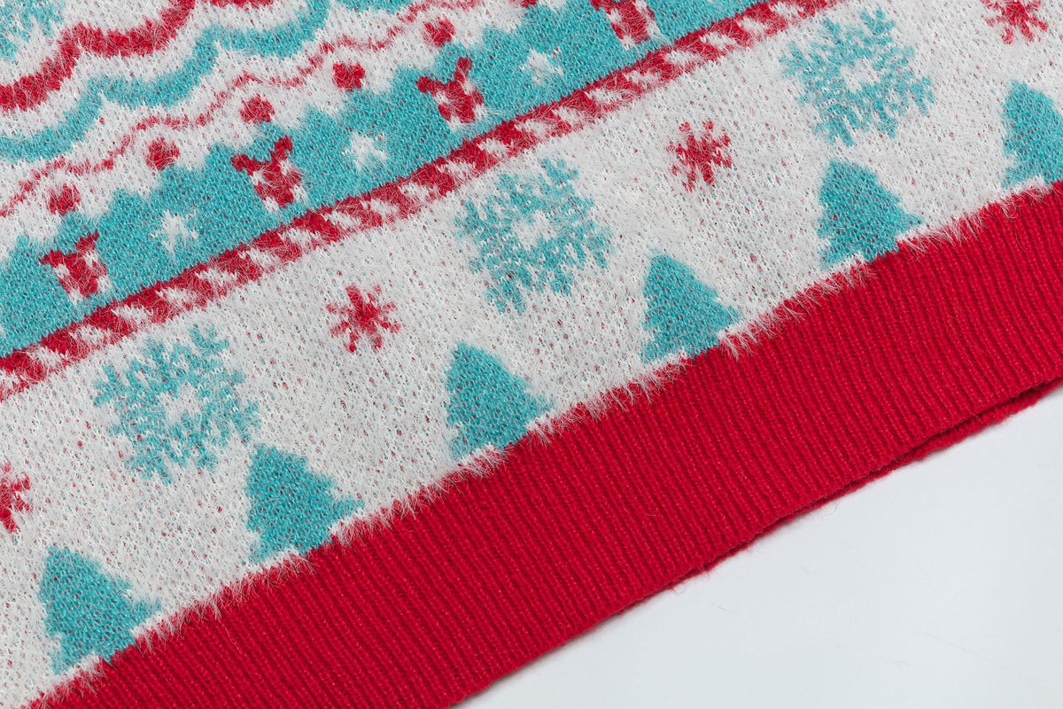 復古撞色翻領毛衣