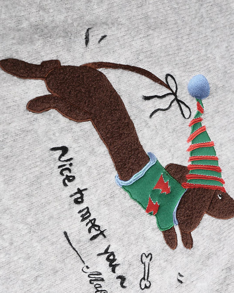 聖誕帽小狗毛衣