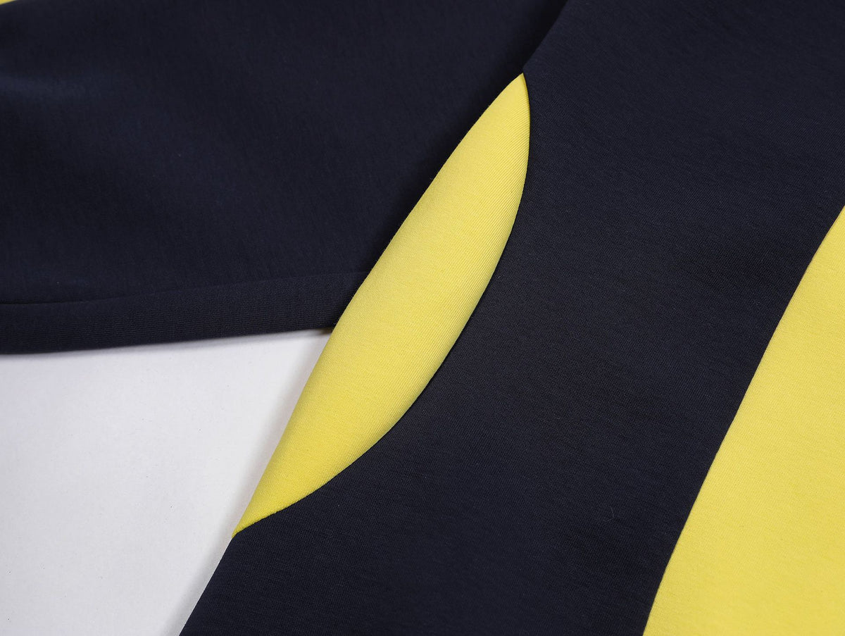 Retro color block crew neck sweatshirt