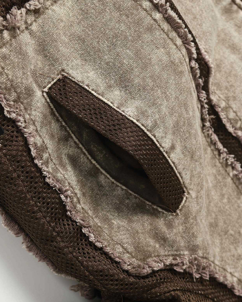 Unique color-blocked patchwork jacket