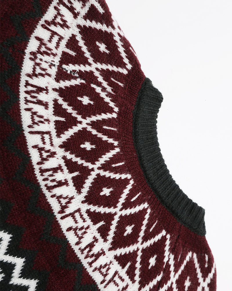 Vintage jacquard cardigan sweater