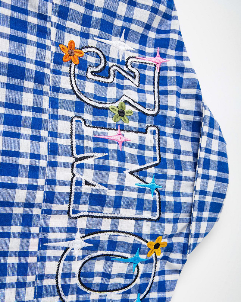 Retro casual plaid long-sleeved shirt