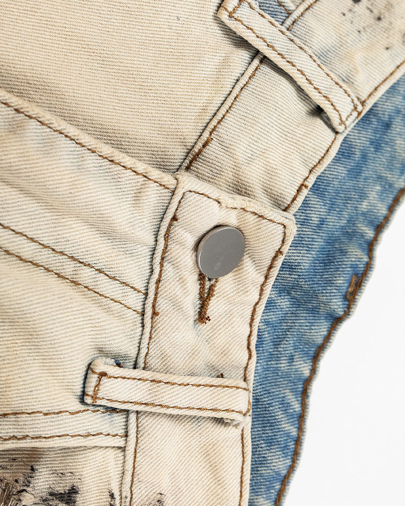 復古寬鬆牛仔長褲