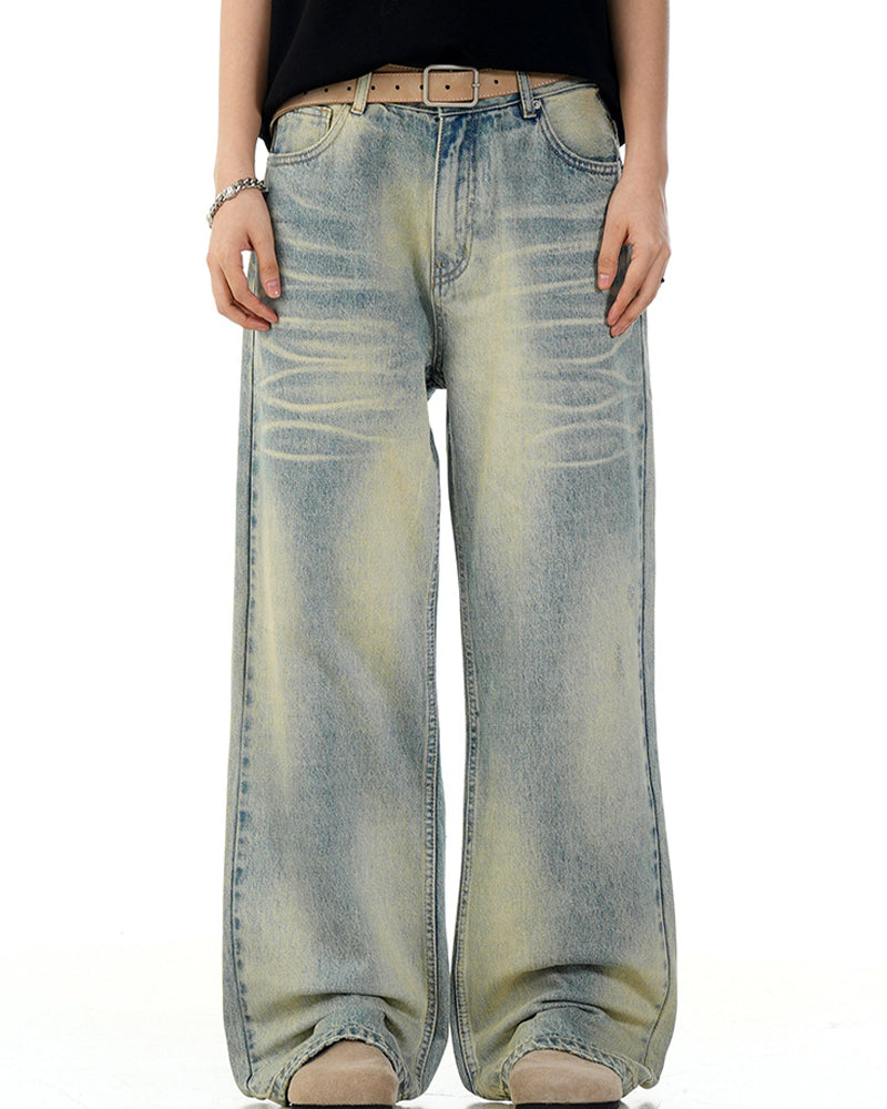 Distressed casual trousers