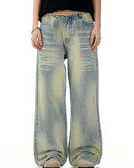Distressed casual trousers