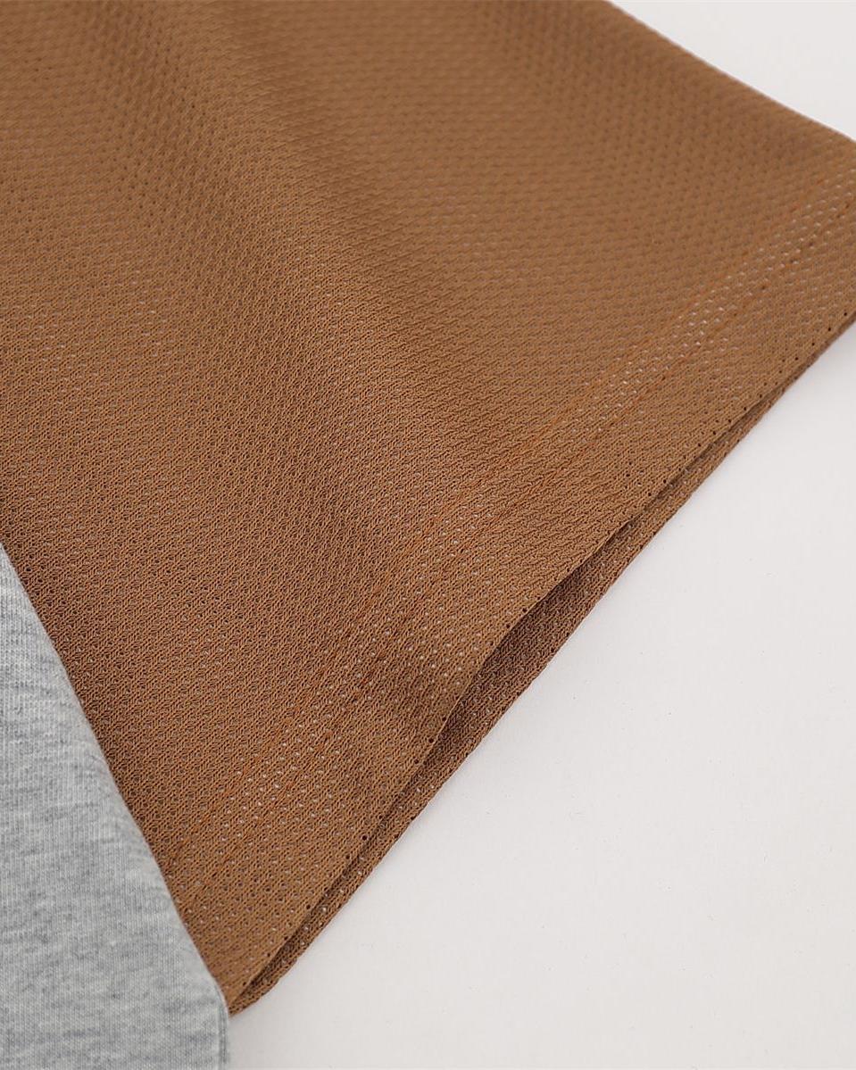 대비색 크루넥 반팔