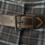 레트로 플레드 로우웨이스트 스커트