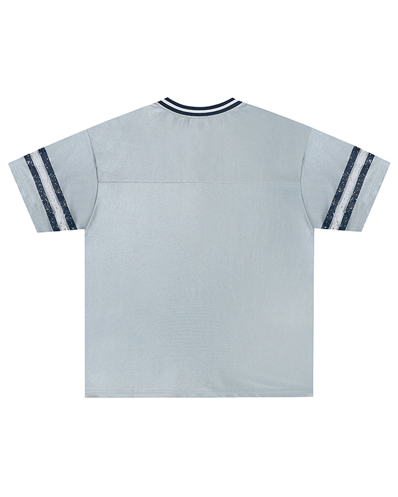 スプライス加工のスポーツ半袖シャツ