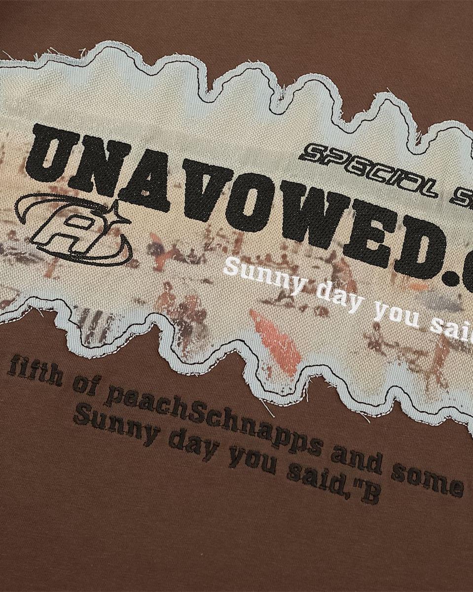 레트로 레터 패치 반팔