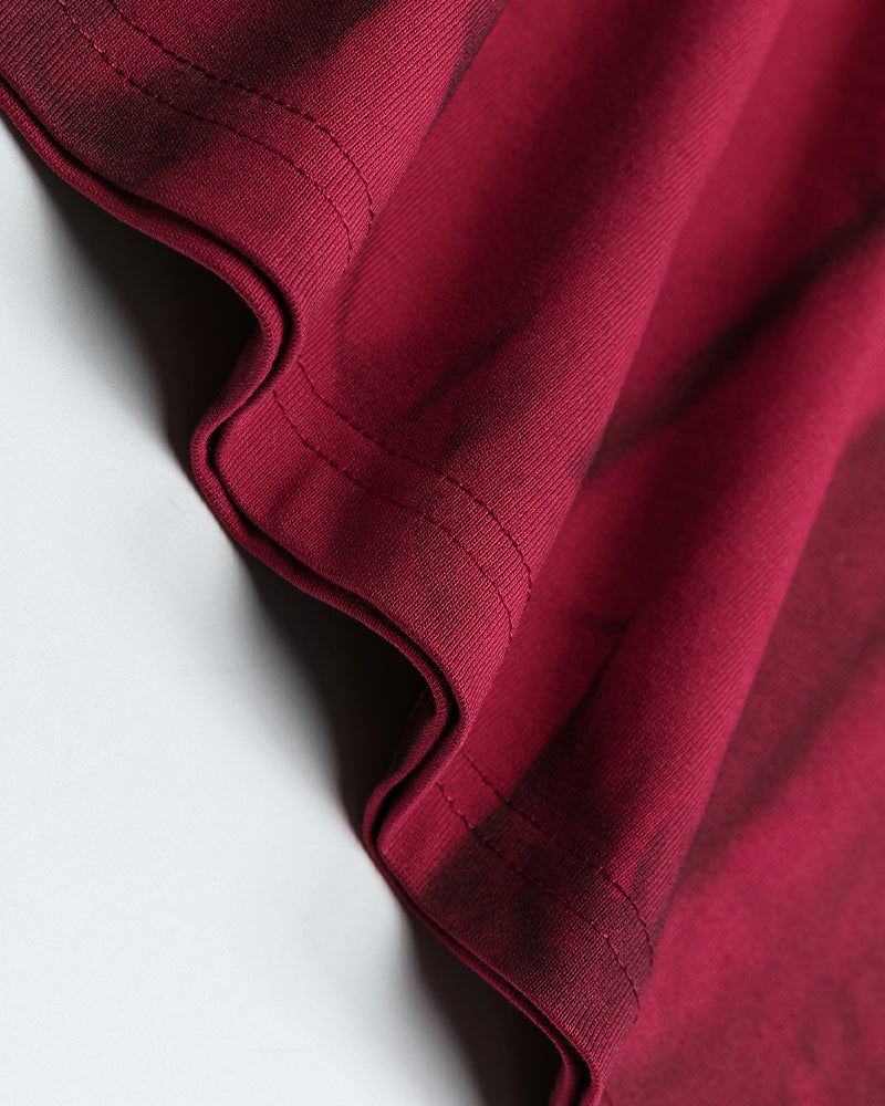 Tie-dye embroidered short sleeves