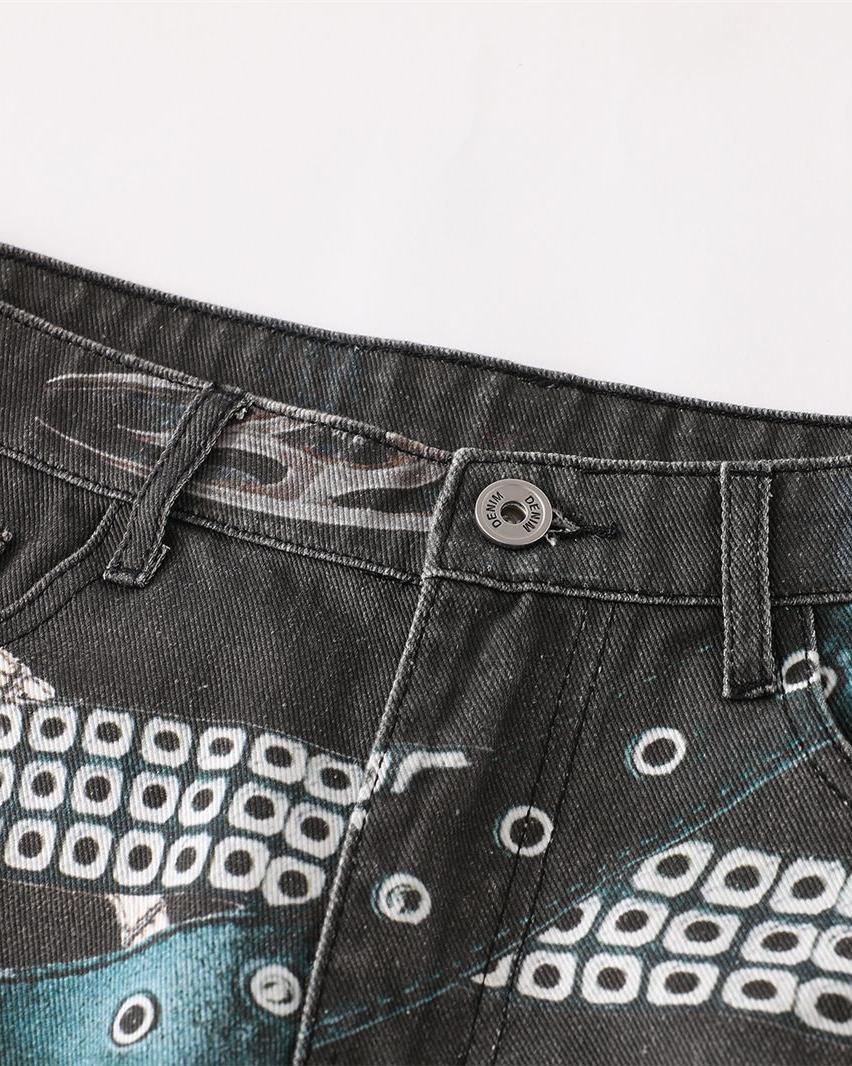 Designer straight jeans