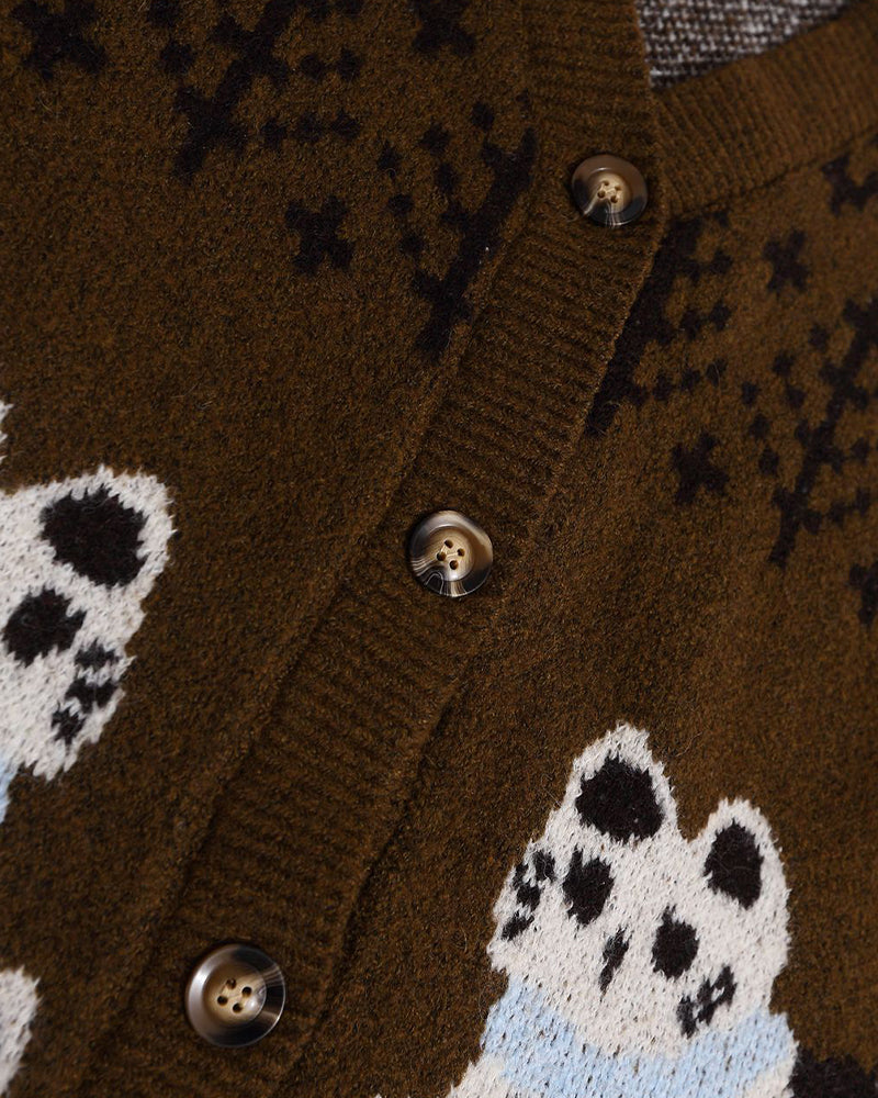 復古趣味小貓咪毛衣