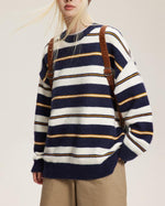 簡約條紋情侶毛衣