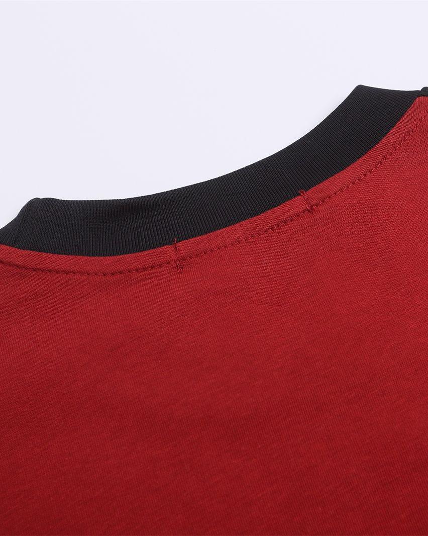 대비색 문자 프린트 반팔