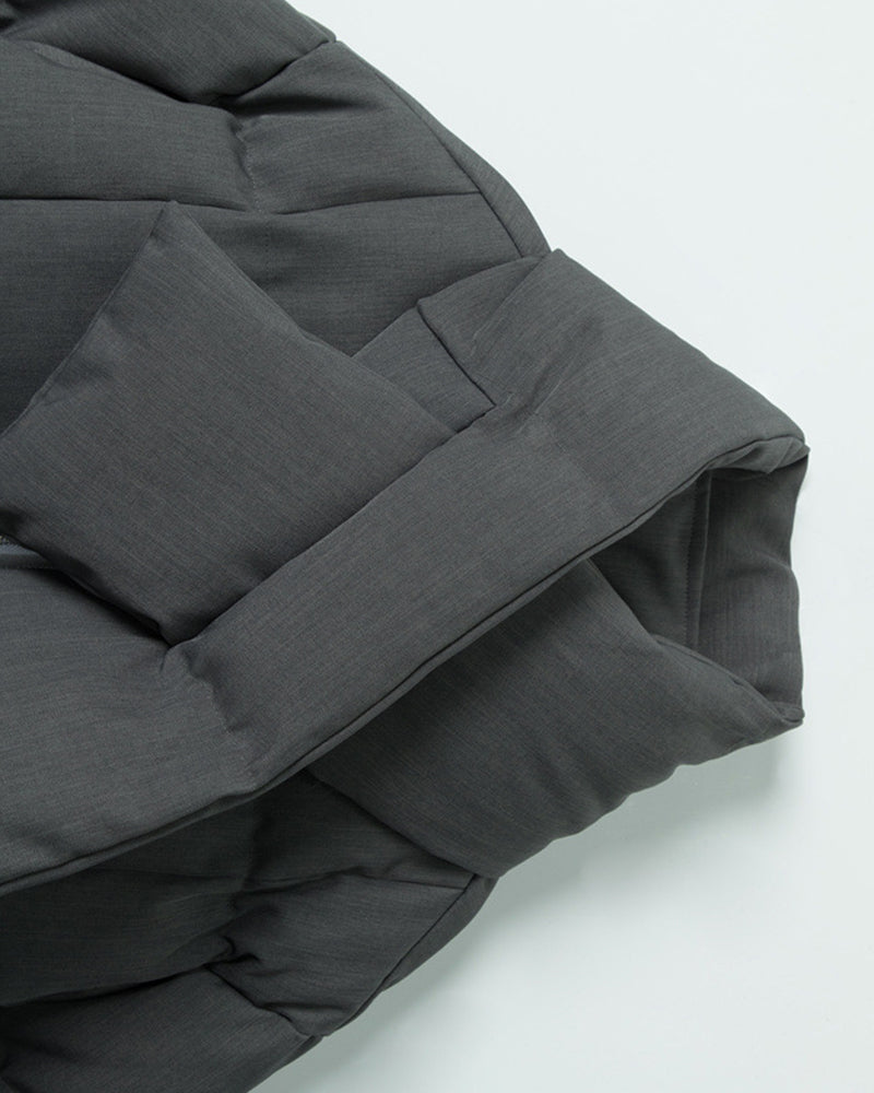 두껍고 따뜻한 스카프 코트