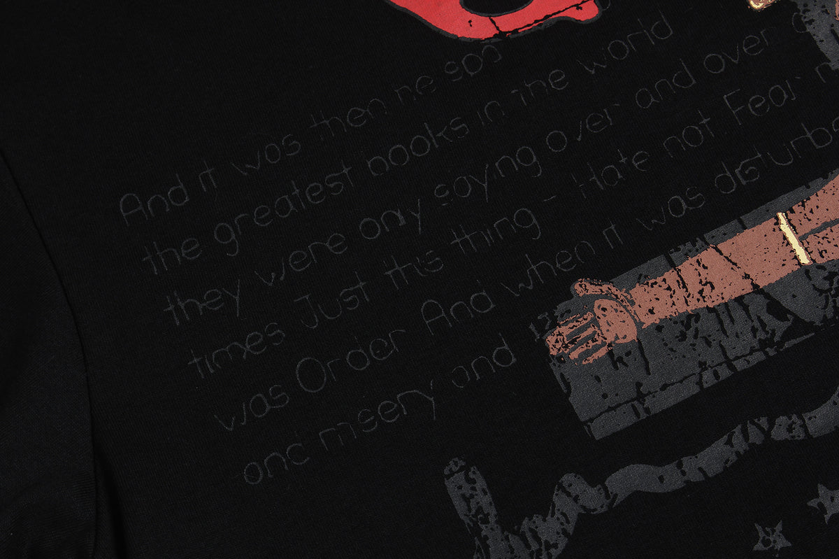 American retro cross print short sleeves