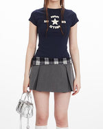 Short round neck short sleeves