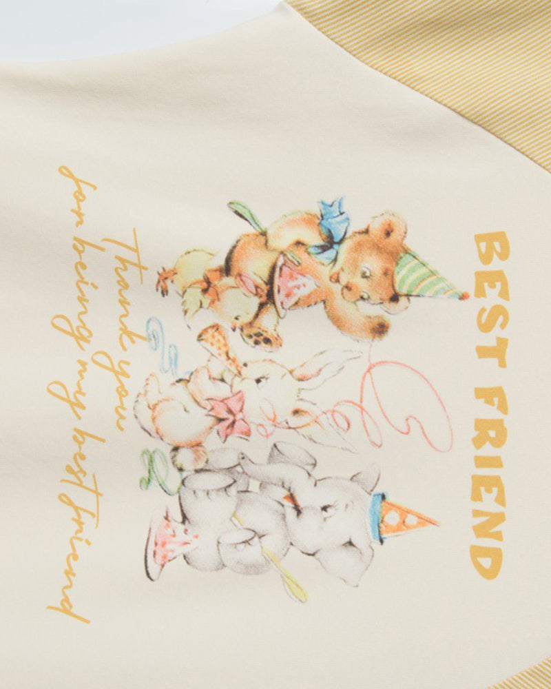 Retro contrast short sleeves