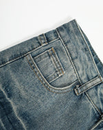 復古個性牛仔長褲