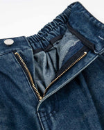 復古水洗牛仔闊腿褲