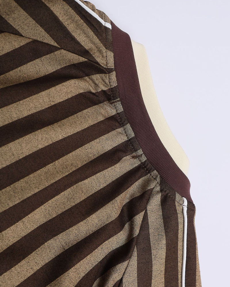 Striped casual short sleeves