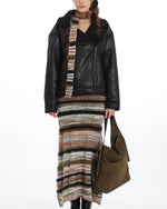 Retro lamb wool padded jacket