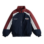 Color-blocked cotton-padded jacket