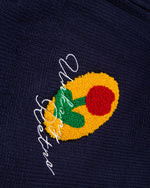 Contrast color panel sweater