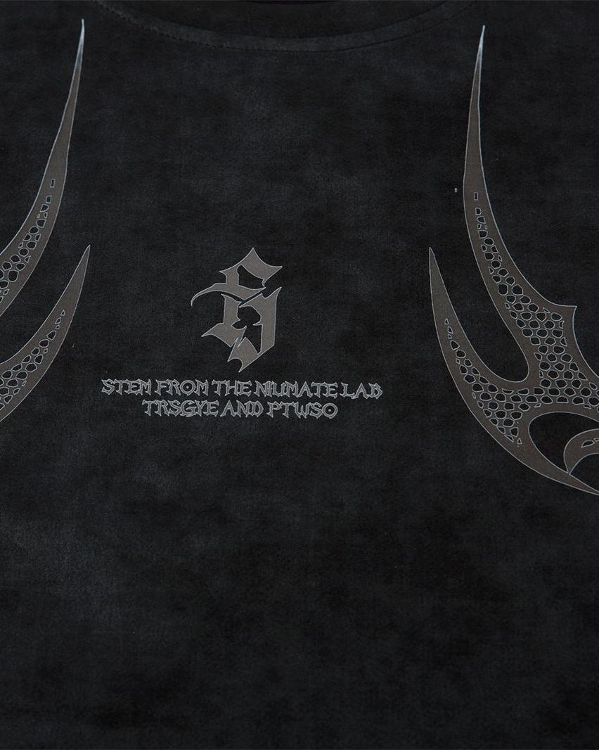 레트로 프린트 반소매