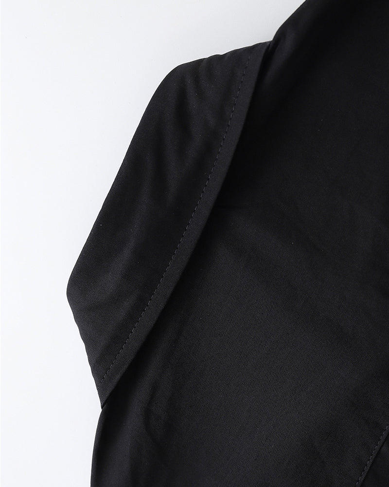 Vintage butterfly print long-sleeved shirt