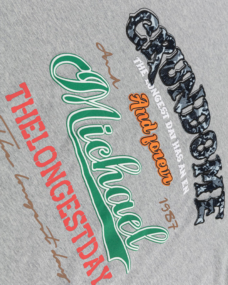 레터 패치가 있는 커플 반팔 티셔츠