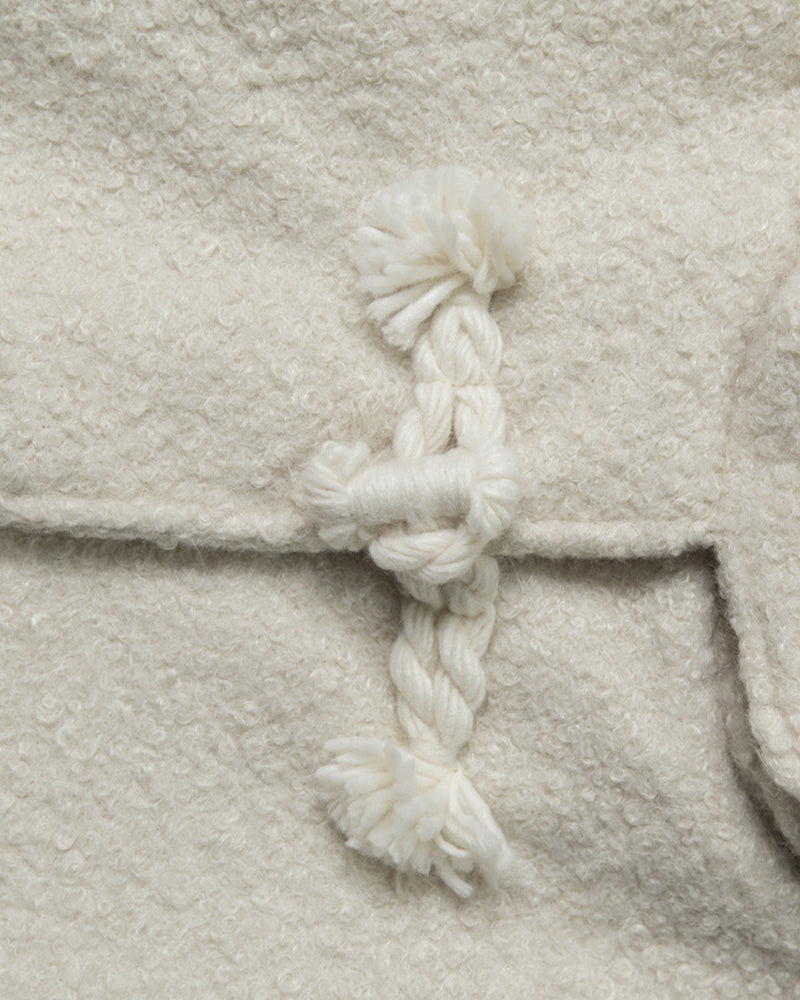 울 플리스 후드 코튼 코트