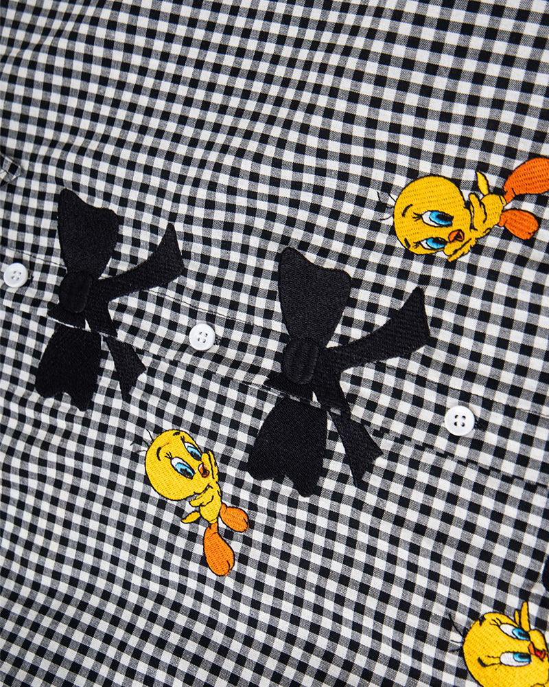 復古蝴蝶結長袖襯衫