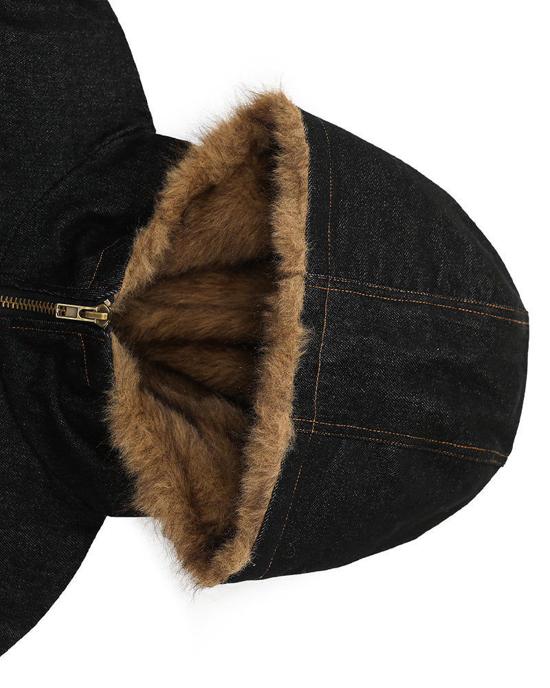 Retro hooded cotton jacket